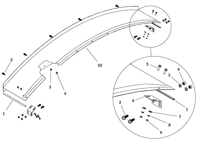 Aluminum Face Mount End Caps