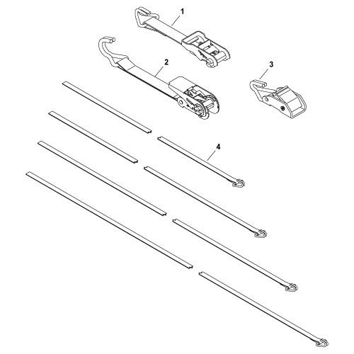 Ridge Strap Kit w/Hook - 1" x 18' Ridge Strap Kit w/Hook - 1" x 18'