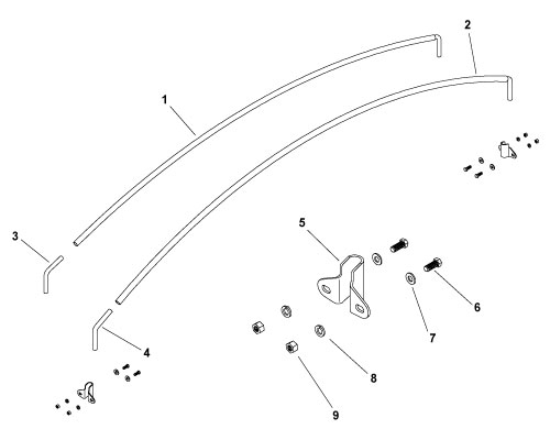 Stainless Bow Kit - High Rise -96" to 102" Stainless Bow Kit - High Rise -96" to 102"
