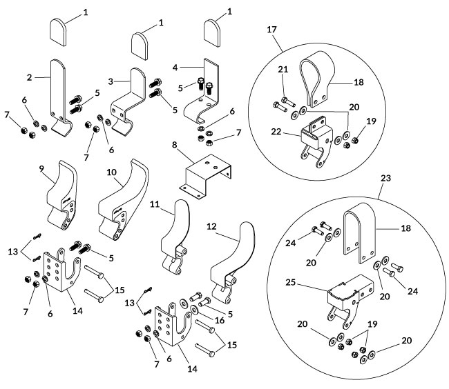 Easy-Off Belt Flex 6" Tarp Stop w/Mounting Hardware-0 Easy-Off Belt Flex 6" Tarp Stop w/Mounting Hardware-0