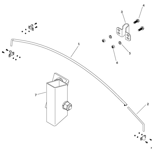 Adjustable Bow Mounting Hardware Kit - 8" Rise-12161 Adjustable Bow Mounting Hardware Kit - 8" Rise-12161