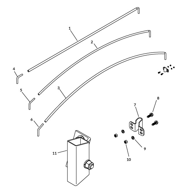 Galvanized Bow Mounting Fasteners-0 Galvanized Bow Mounting Fasteners-0