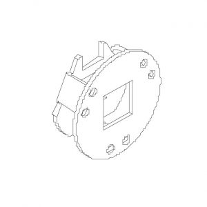 Roll Tube End Cap - Rear w/Square Key-0