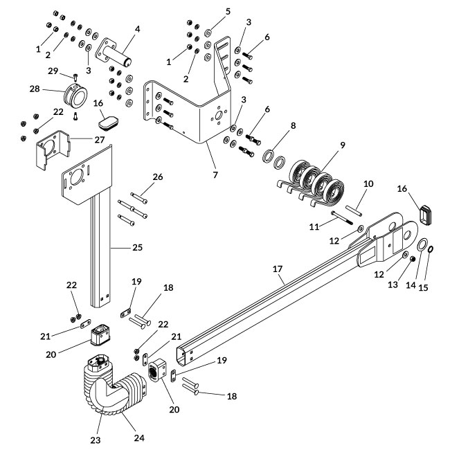 Exposed Spline/Bearing Hardware Kit - 3"-13824 Exposed Spline/Bearing Hardware Kit - 3"-13824