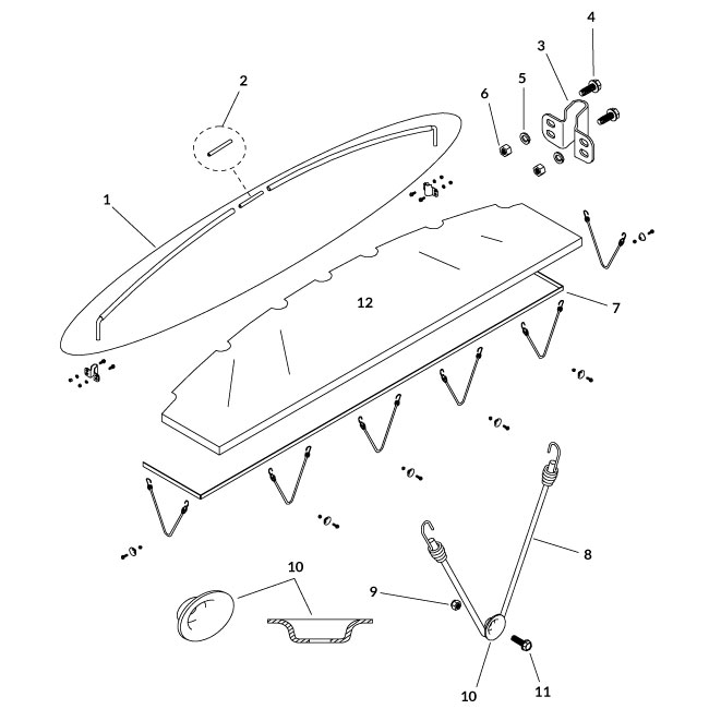 Square Fabric Cap Insert - 121" to 132"-0 Square Fabric Cap Insert - 121" to 132"-0